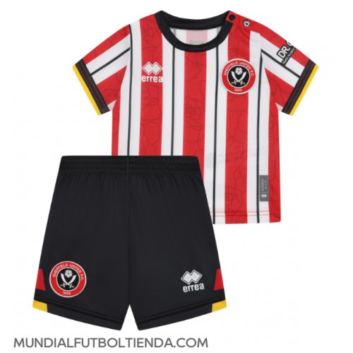 Camiseta Sheffield United Primera Equipación Replica 2024-25 para niños mangas cortas (+ Pantalones cortos)